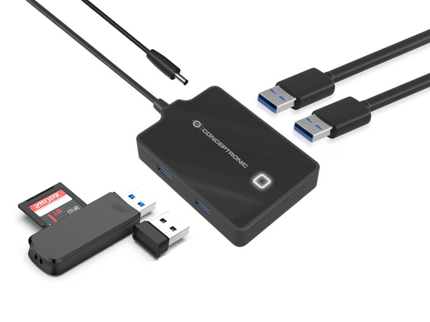 EAN 4015867226728 - Conceptronic HUBBIES11B base para portátil y replicador de puertos USB 3.2 Gen 1 (3.1 Gen 1) Type-A Negro imagen 7