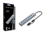 Conceptronic Usb-Hub 7-Port 3.0 C->7x3.0 +Typc 5gbps M.Nz Gr