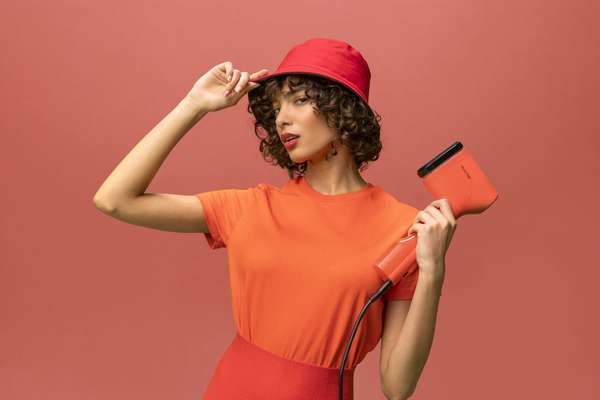 Tefal Dt2022e1 Pure Pop Handheld Garment Steamer, Coral Red