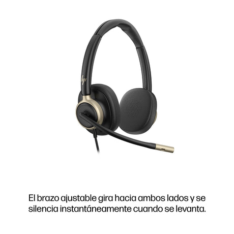 EAN 0199764365620 - HP Poly Mission 825 Stereo USB Wired Headset (Bulk) Negro imagen 8