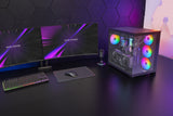 Caja Pc  Atx Mars Gaming Mcv5 Cristal Templado Panoramico Argb Gpu 416mm Negra