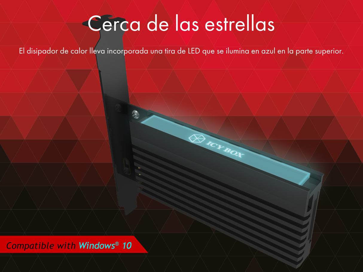 Icy Box Ib-Pci214m2-Hsl Tarjeta Y Adaptador De Interfaz M.2 Interno