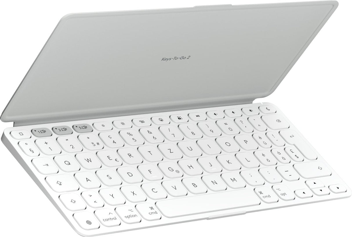 Teclado Alemán Logitech Keys-To-Go 2 Universal Bluetooth Qwertz Blanco