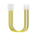 Cable Alimentacion Extensor Fuente 8pines H-4+4pines N 30cm Nanocable 10.19.1402u