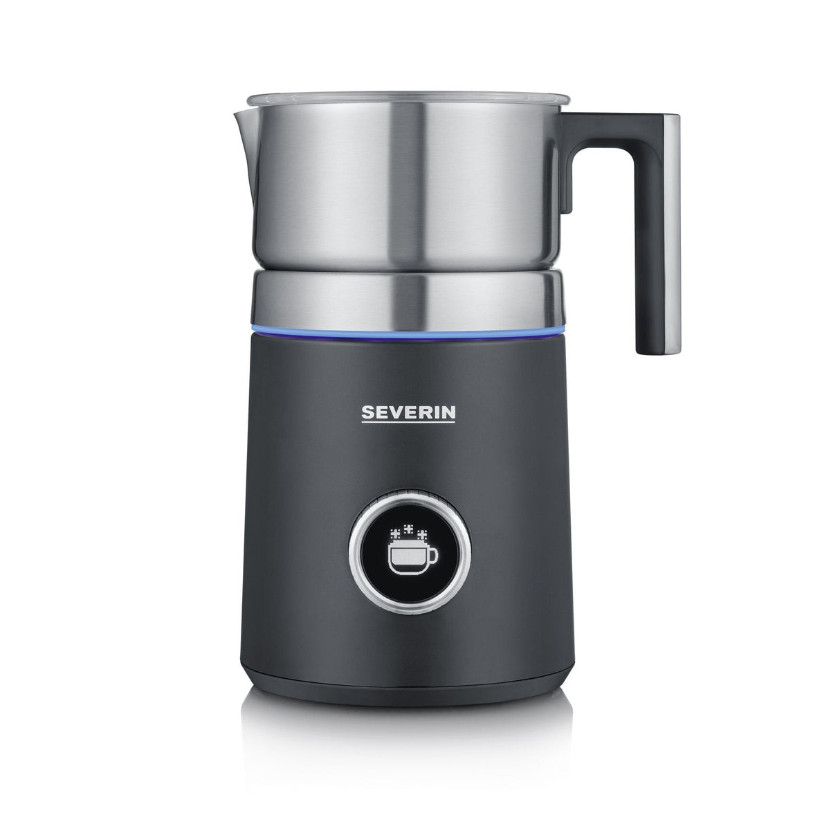 Espumador Severin Sm 3587,  De Leche Negro/Acero Fino Cepillado