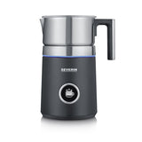 Espumador Severin Sm 3587,  De Leche Negro/Acero Fino Cepillado