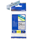 Brother Cinta Laminada  Plata / Negro (Metálica) 24mm