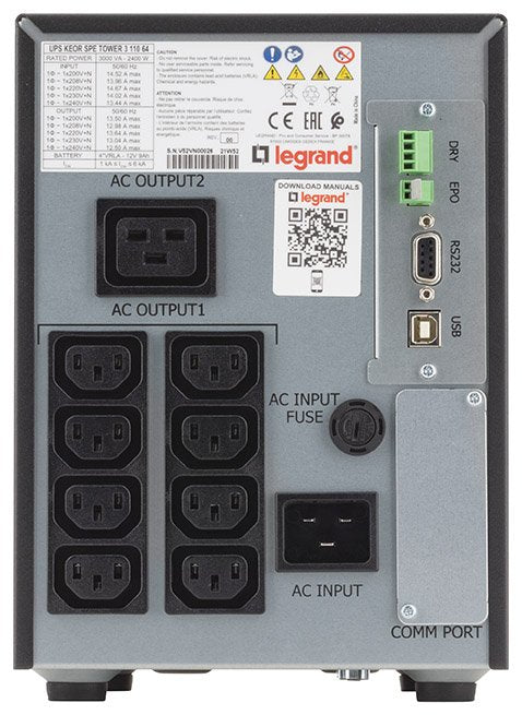 Legrand Keor Asi Spe Tower 3kva Línea Interactiva 2400 W 9 Salidas Ac