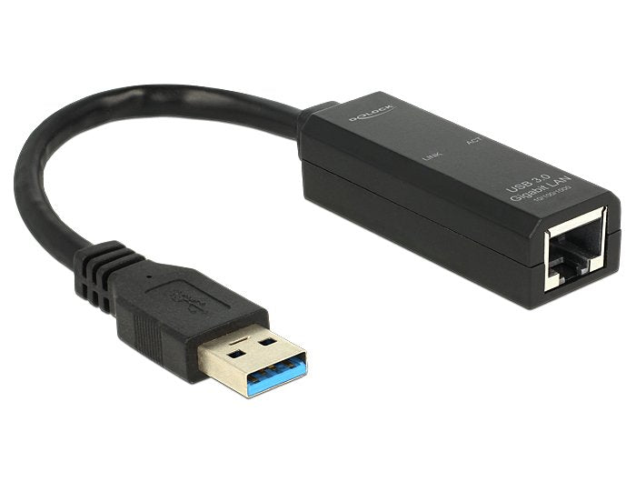Delock Adaptador Usb 3.0 A Rj45 Ethernet 1000mbit/S Negro 62616