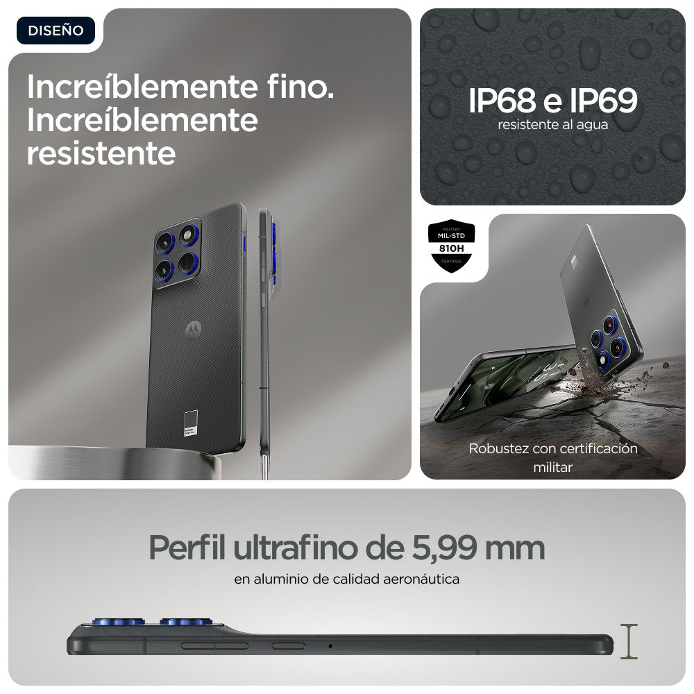 EAN 0840493603360 - Motorola edge 70 17 cm (6.7") SIM doble Android 16.0 5G USB Tipo C 12 GB 512 GB 4800 mAh Gris imagen 13