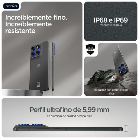EAN 0840493603360 - Motorola edge 70 17 cm (6.7") SIM doble Android 16.0 5G USB Tipo C 12 GB 512 GB 4800 mAh Gris imagen 13
