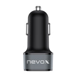 Nevox 30w Usb-C + Usb Qc 3.0 48w Kfz-LadegerT Schwarz