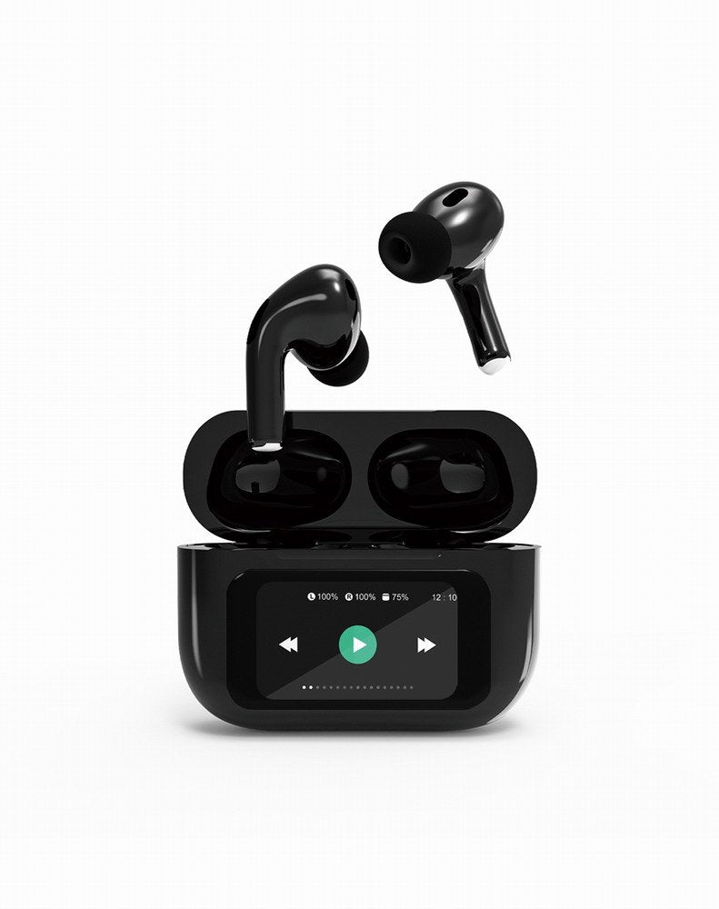 Auriculares Bluetooth Tws Negros, Display Lcd Y Cancelación De Ruido