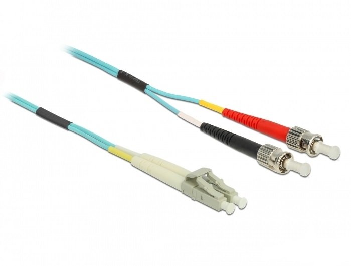 Cable Delock 86567 De Fibra Optica 1 M Lc Sc Om3 Color Aguamarina