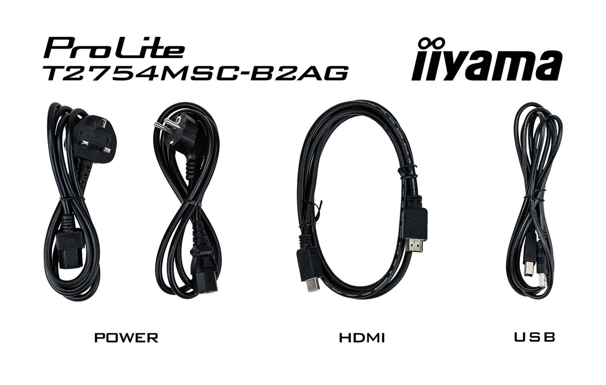 Iiyama 68.6cm 27" T2754msc-B2ag 16:9 M-Touch Vga+Hdmi