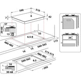 EAN 8003437644276 - Whirlpool AKT 6465/NB1 Negro Integrado 60 cm Encimera de gas 4 zona(s) imagen 2