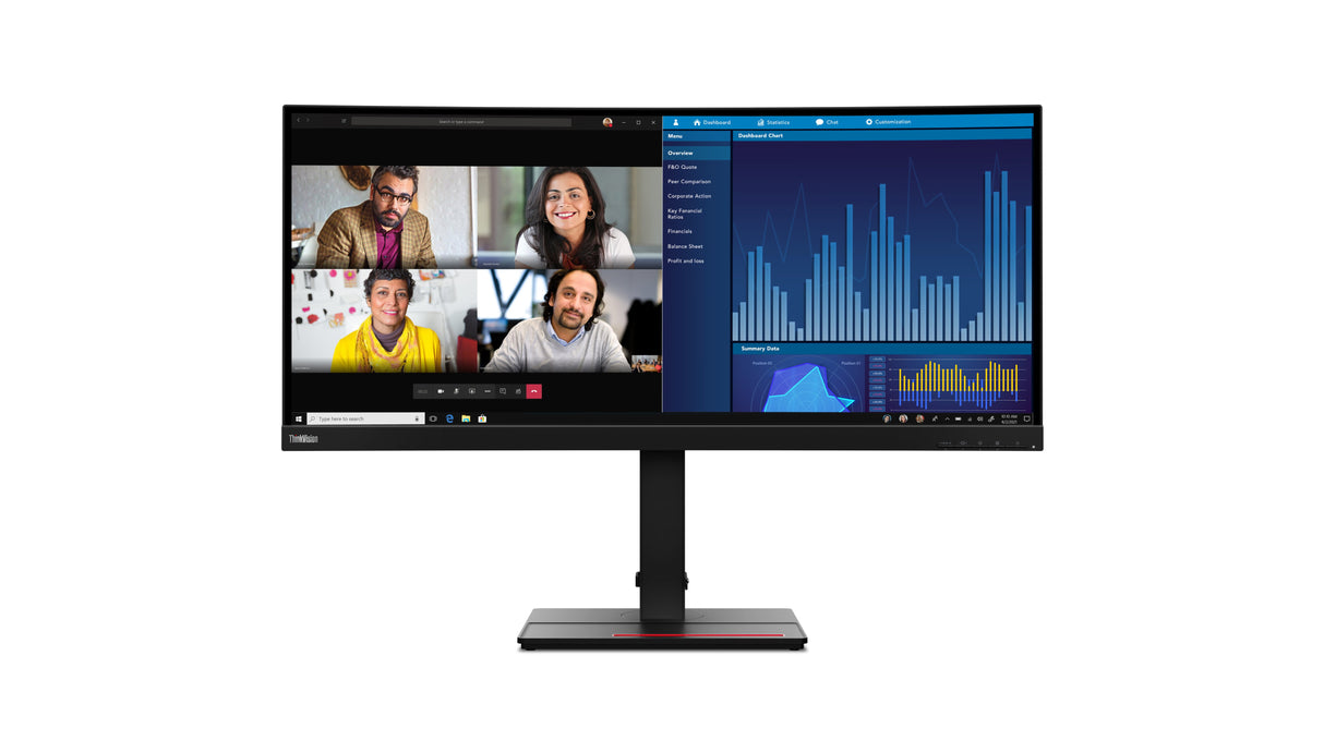 EAN 0195891382325 - Lenovo ThinkVision P34w-20 pantalla para PC 86,7 cm (34.1") 3440 x 1440 Pixeles Wide Quad HD LED Negro imagen 1
