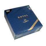 Papstar Royal Collection - Serviette - Tamaño 40 X 40 Cm - Einweg - Azul Oscuro (Paquete De 50)