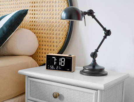 EAN 3499550389784 - Thomson CP202T despertador Reloj despertador digital Negro, Marrón imagen 4