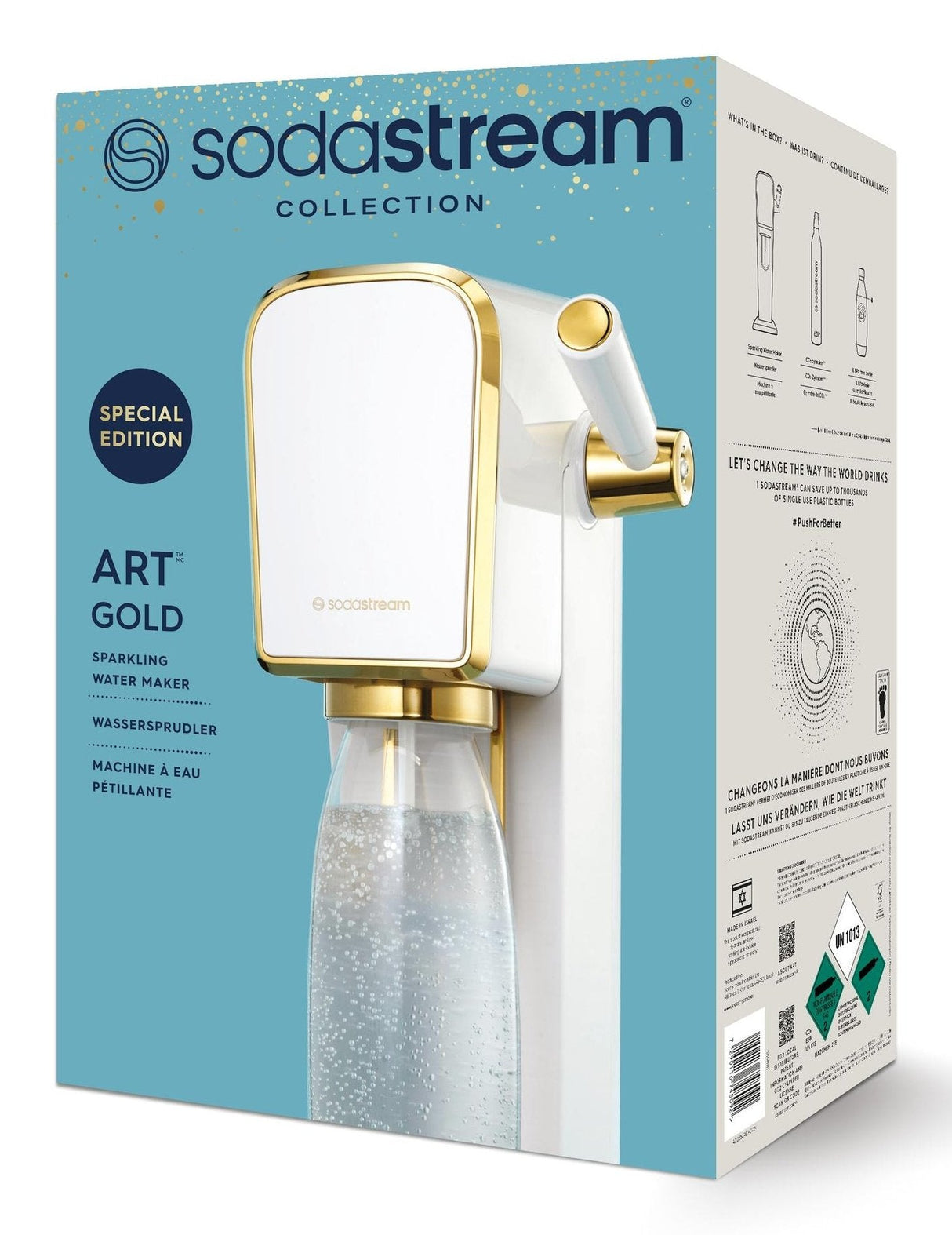 Sodastream Soda Maker Art White Gold Qc Incl 1l Pet Bottle (2270295)