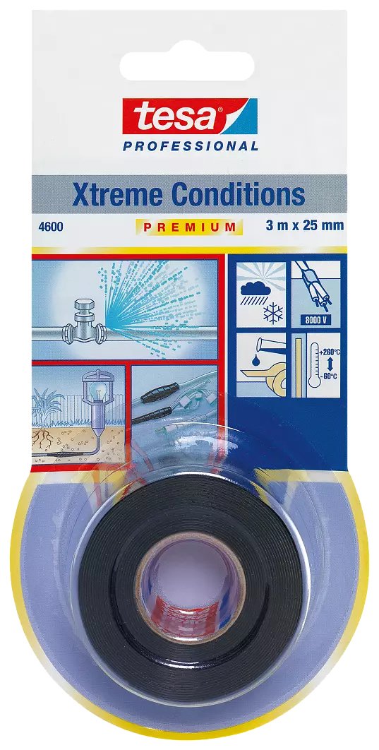 Tesa Silicone Tape 3m X 25mm Prem. Prof.Xtr.Cond.Black 04600