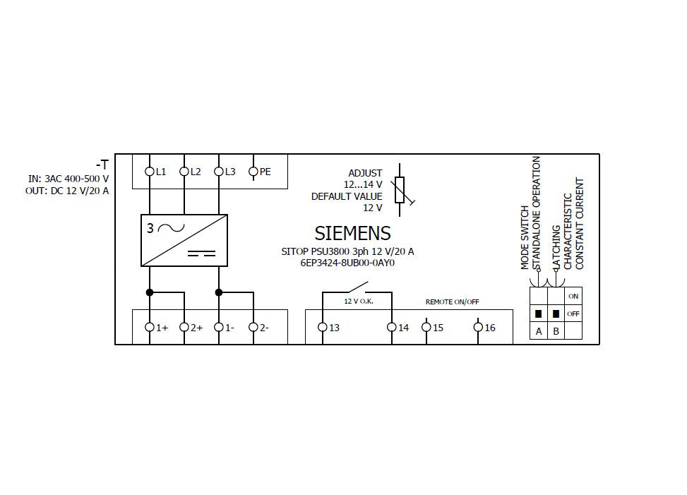 Siemens 6ep34248ub000ay0 Fuente De Alimentación Para Carril Din Din-Rail Contenido 1 Ud.