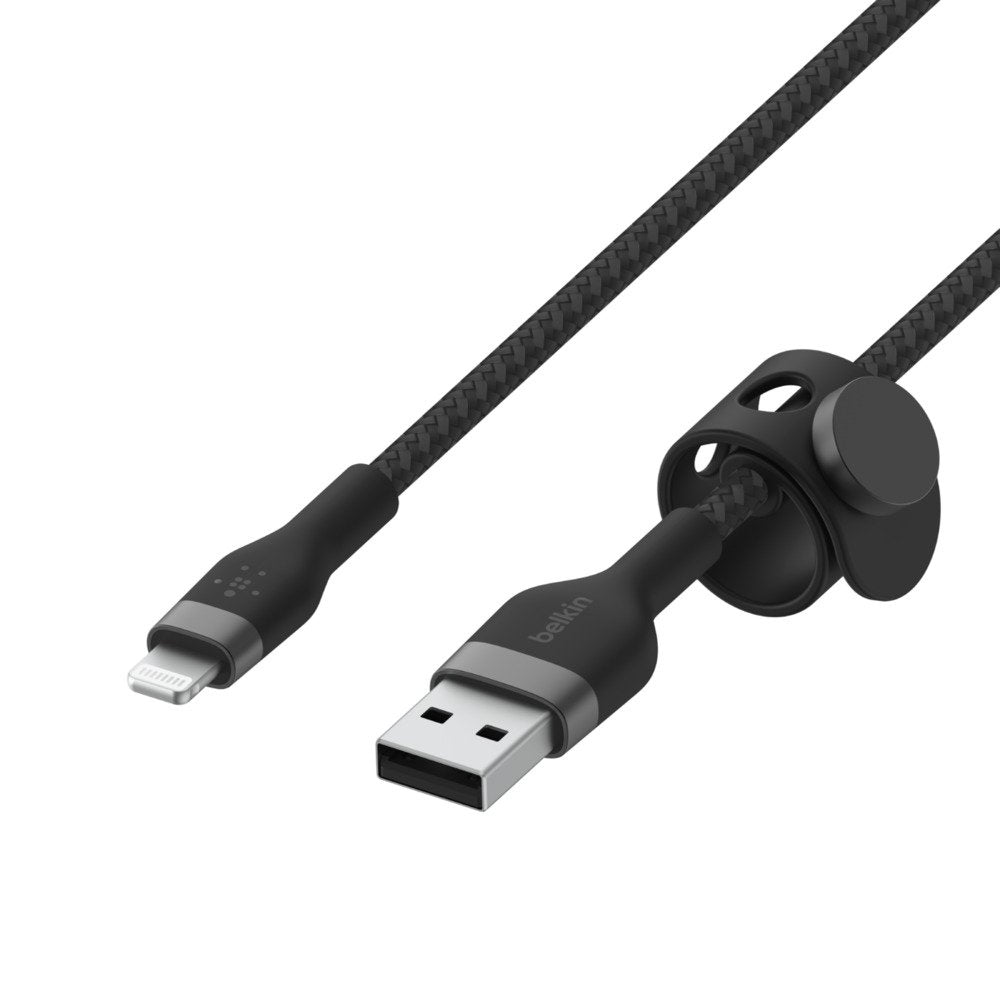 Usb-A To Ltg_braid Silic 3m Black