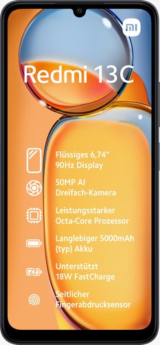 EAN 6941812757383 - Xiaomi Redmi 13C 17,1 cm (6.74") SIM doble Android 13 4G USB Tipo C 8 GB 256 GB 5000 mAh Negro imagen 1
