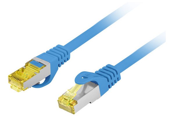 EAN 5901969437072 - Lanberg PCF6A-10CU-0050-B cable de red Azul 0,5 m Cat6a S/FTP (S-STP) imagen 1