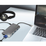 Estación De Acoplamiento Logilink Usb 3.2 Gen1, Usb-C, 10 Puertos, Pd, Plateado.