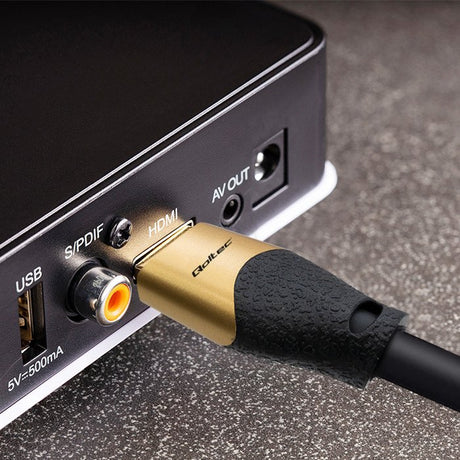 EAN 5901878503561 - Qoltec 50356 cable HDMI 3 m HDMI tipo A (Estándar) 3 x HDMI Type A (Standard) Negro, Oro imagen 3