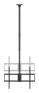 Aisens Soporte De Techo Pro Giratorio, Inclinable, Extensible Y Nivelable Para Monitor/Tv 80kg De 50-100, Negro