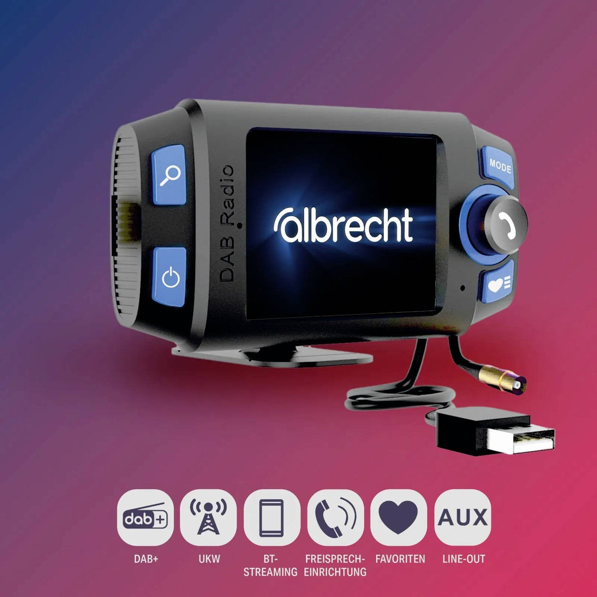 Albrecht Dr 55 Dab+ Digitalradio Adapter / Fm-Transmitter Auto