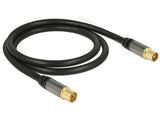 EAN 4043619889228 - DeLOCK 88922 cable coaxial RG-6/U 1 m IEC Negro imagen 1