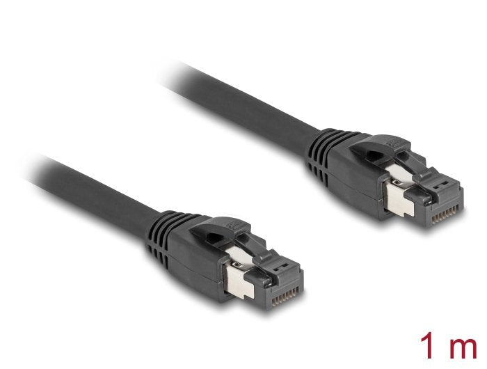 Delock Cable De Red Rj45 Cat.8.1 S/Ftp 1 M Bis 40 Gbps Negro