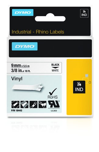 Dymo Schriftband 18443 Negro White (S0718580)