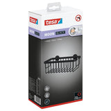 Tesa Moon Black Aluminio Montado En Pared Cesta De Ducha