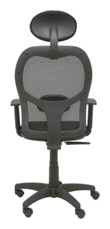 Silla Alocen Malla Negra Asiento Bali Negro Brazos