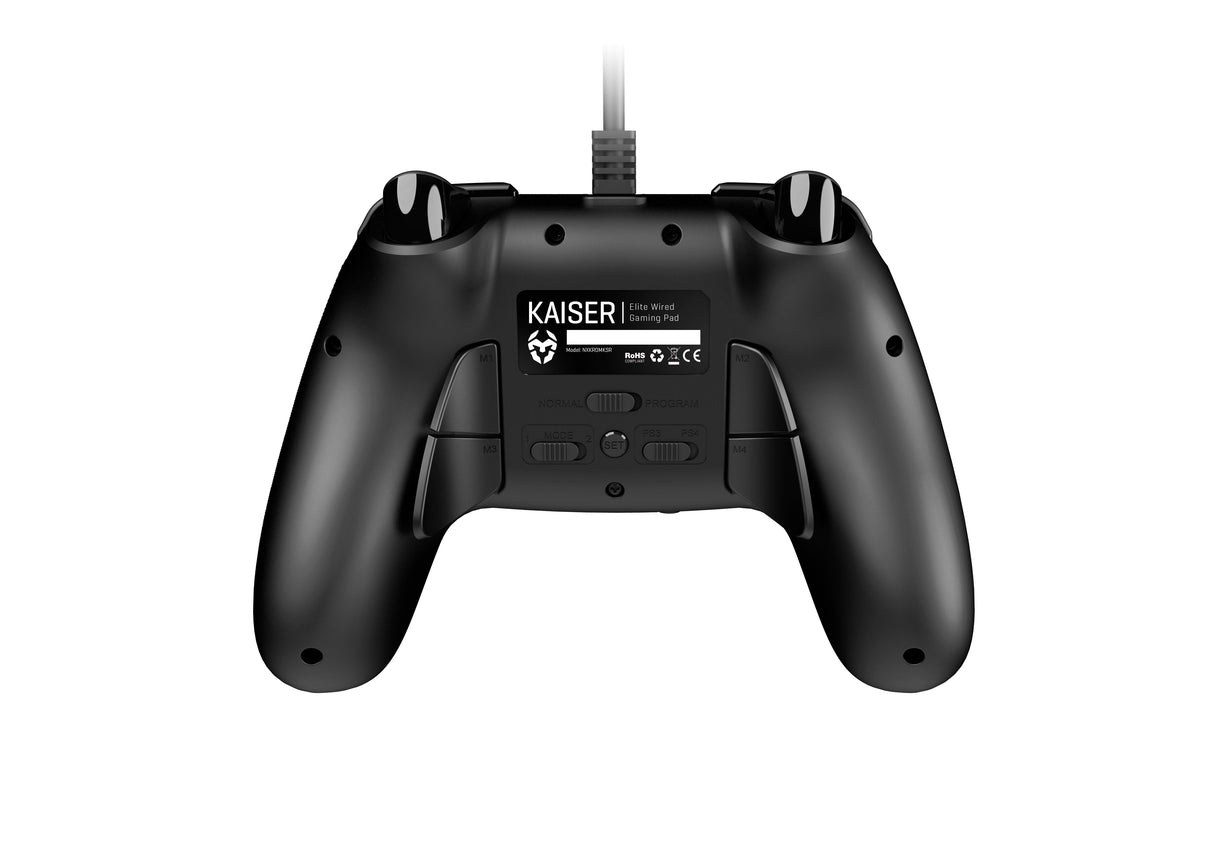 Krom Kaiser Gamepad Negro 12 Botones/Cable 3m/Compatible Pc-Ps3-Ps4 Nxkromksr
