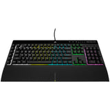 Teclado Alemán Corsair K55 Rgb Pro Usb Qwertz Negro
