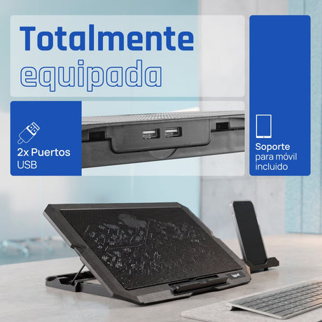 EAN 8435364319710 - iggual RP4V17 Soporte para ordenador portátil Negro 43,2 cm (17") imagen 6