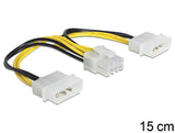 Delock 83410 Cable De Alimentación 2 X Molex > 8 Pines Eps 15 Cm