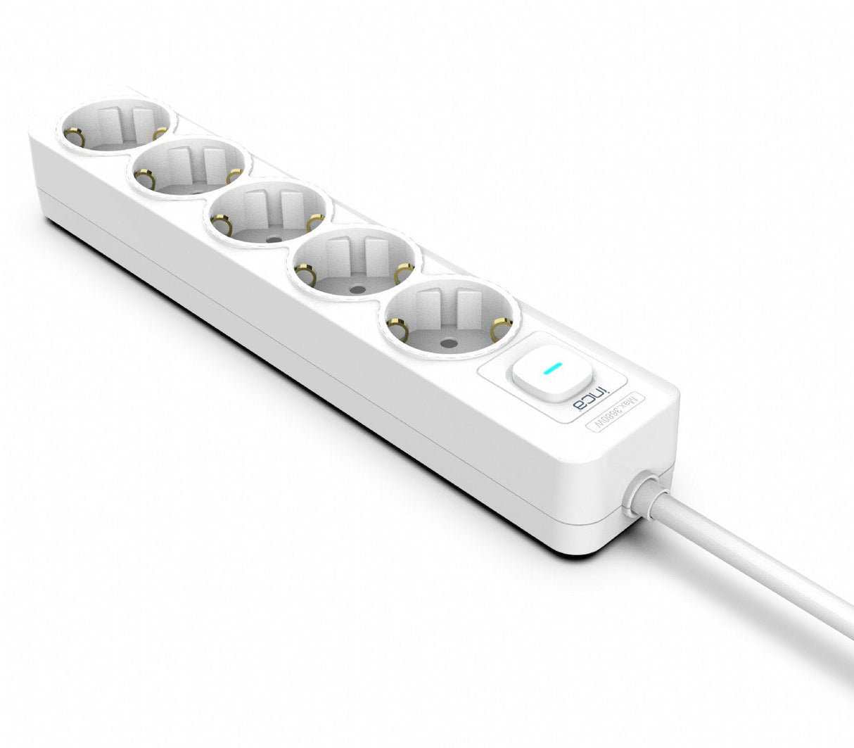 Regleta Inca Ipw-44gb  Blanco 5 Salidas Ac 230 V 1,5 M