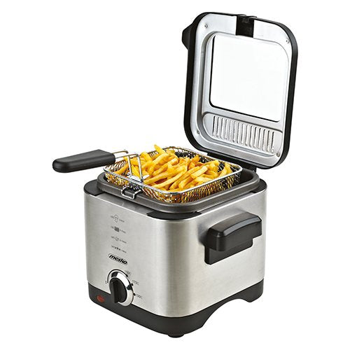 EAN 5902934830829 - Mesko Home MS 4910 freidora Sencillo 1,5 L Independiente 900 W Negro, Acero satinado imagen 1