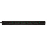 Regleta Logilink Outlet Strip  Euro Sockets Black
