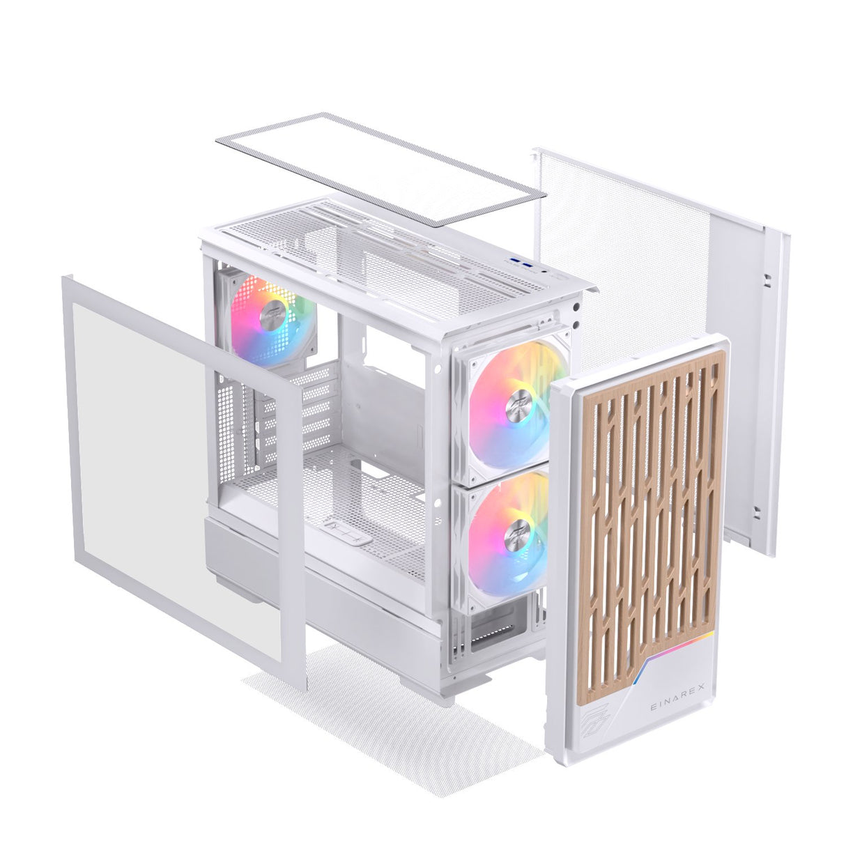 EAN 6977277361254 - Einarex EXCS-PM-400R-W carcasa de ordenador Midi Tower Blanco imagen 3