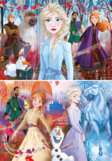 Puzzle Maxi Frozen Disney 2  2x20 Piezas  Doble Magia De Arendelle