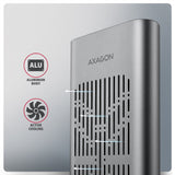 Eem2-20gd Carcasa Externa De Aluminio Usb-C 3.2 Gen2x2, Ssd Nvme M.2 Dual De 20 Gb/S, Clone Master