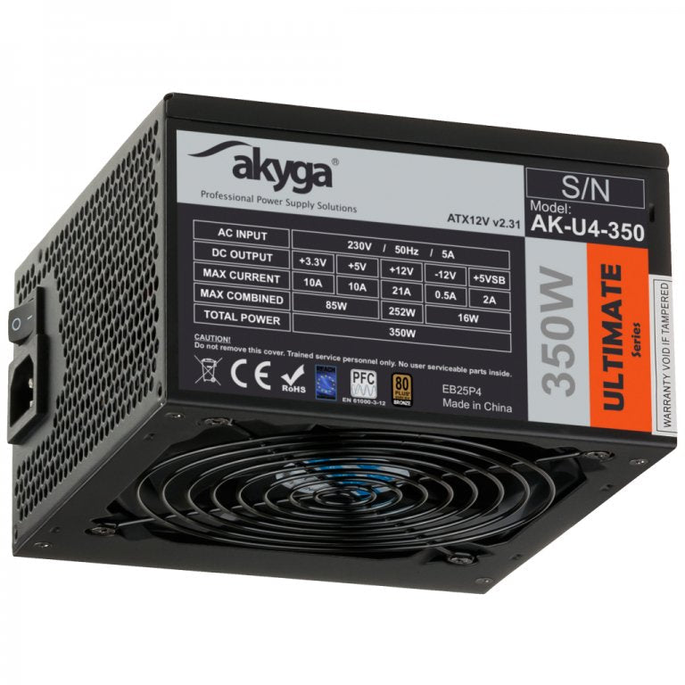 EAN 5901720133472 - Akyga AK-U4-350 unidad de fuente de alimentación 350 W 20+4 pin ATX ATX Negro imagen 2