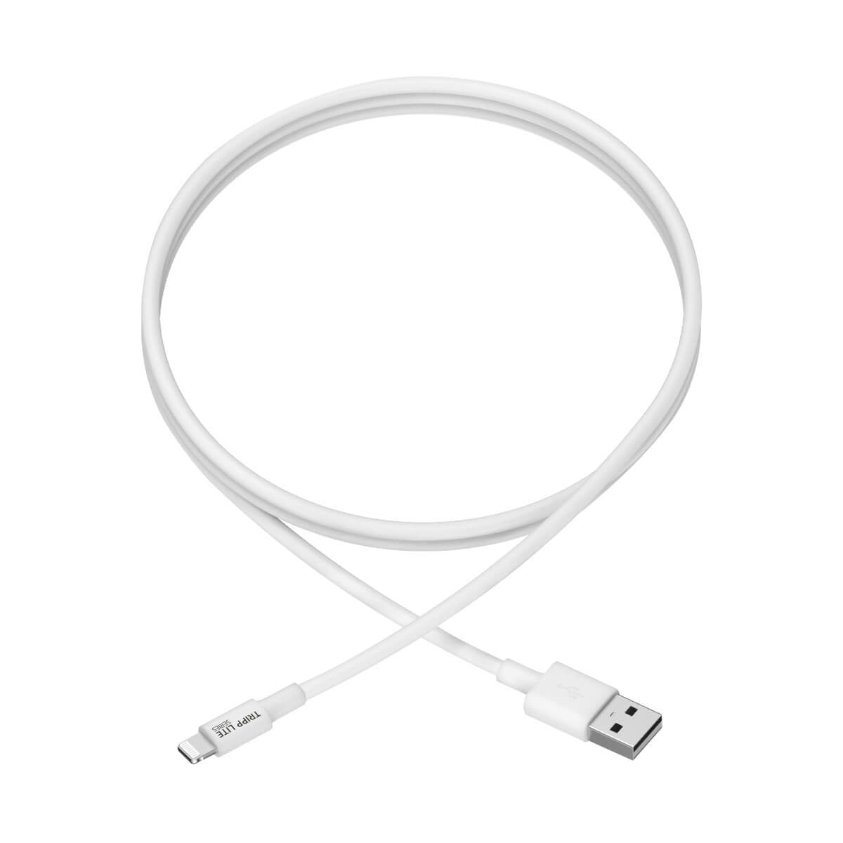 Tripp Lite M100-003-Wh Cable De Sincronización Y Carga Usb-A A Lightning, Certificado Mfi - Blanco, M/M, Usb 2.0, 0.91 M [3 Pies]
